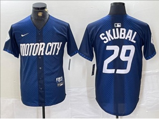 Detroit Tigers #29 Tarik Skubal 2024 City Connect Jersey Blue