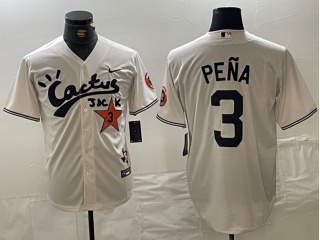 Houston Astros #3 Jeremy Pena Cactus Jack HBCU Classic Jersey White