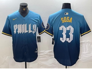 Philadelphia Phillies #33 Edmundo Sosa 2024 City Cool Base Jersey Blue