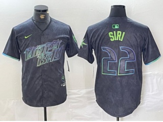 Nike Tampa Bay Rays #22 Jose Siri 2024 City Connect Jersey Charcoal