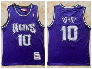 Sacramento Kings #10 Mike Bibby Throwback Jersey Purple