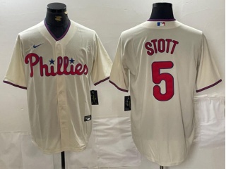 Philadelphia Phillies #5 Bryson Stott Cool Base Jersey Cream