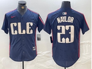 Cleveland Guardians #23 Bo Naylor City Connect Cool Base Jersey Navy Blue