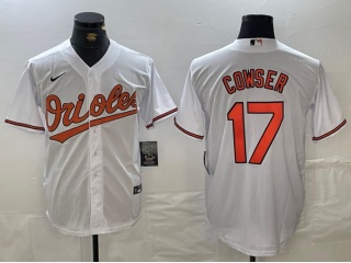 Baltimore Orioles #17 Colton Cowser Cool Base Jersey White