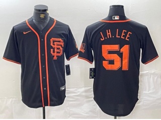 San Francisco Giants #51 Jung Hoo Lee J.H.LEE Cool Base Jersey Black