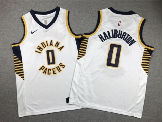 Youth Indiana Pacers #0 Tyrese Haliburton Jersey White