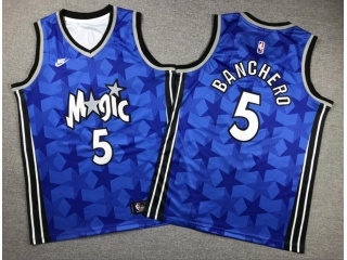 Youth Orlando Magic #5 Paolo Banchero Jersey Blue Stars