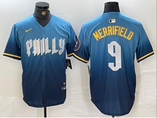 Philadelphia Phillies #9 Whit Merrifield 2024 City Cool Base Jersey Blue