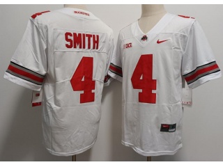 Ohio State Buckeyes #4 Jeremiah Smith Limited Jersey White