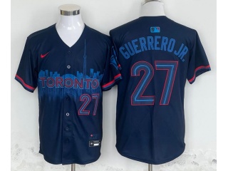 Toronto Blue Jays #27 Vladimir Guerrero JR City Connect Limited Players Jersey Blue