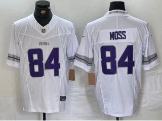 Minnesota Vikings #84 Randy Moss Vapor F.U.S.E Limited Jersey White