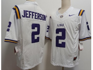 LSU Tigers #2 Justin Jefferson Limited Jersey White