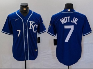 	Kansas City Royals #7 Bobby Witt Jr. Royal Blue Limited Players Jersey