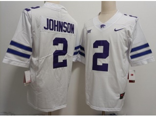 Kansas State Wildcats #2 Avery Johnson Limited Jersey White