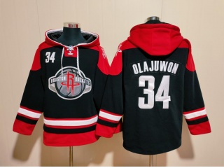 Houston Rockets #34 Hakeem Olajuwon Hoodie Navy Blue