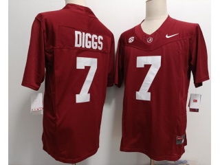 Alabama Crimson Tide #7 Trevon Diggs Limited Jersey Red