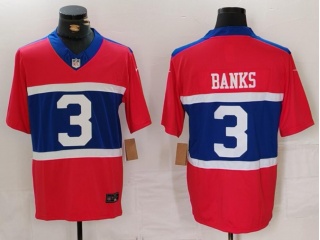 New York Giants #3 Deonte Banks Vapor F.U.S.E. Limited Jersey Century Red