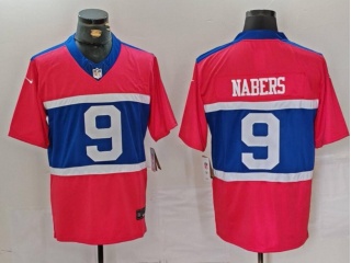 New York Giants #9 Malik Nabers Vapor F.U.S.E. Limited Jersey Century Red