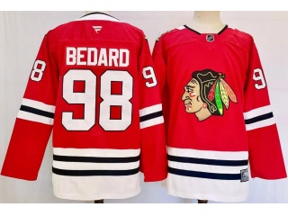 Fanatics Chicago Blackhawks #98 Connor Bedard Jersey Red