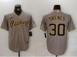 Pittsburgh Pirates #30 Paul Skenes Cool Base Jersey Grey