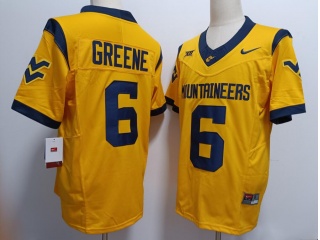 West Virginia Mountaineers #6 Garrett Greene F.U.S.E Limited Jersey Yellow