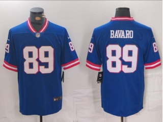 New York Giants #89 Mark Bavaro Throwback Limited Jersey Blue