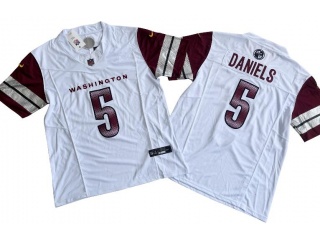 Washington Commanders #5 Jayden Daniels Vapor F.U.S.E. Limited Jersey White