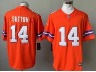 Denver Broncos #14 Courtland Sutton 2nd Throwback Vapor F.U.S.E. Limited Jersey Orange 