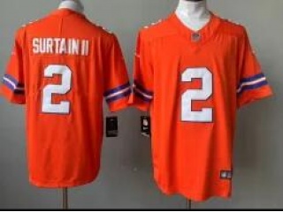 Denver Broncos #2 Pat Surtain II 2nd Throwback Vapor F.U.S.E. Limited Jersey Orange