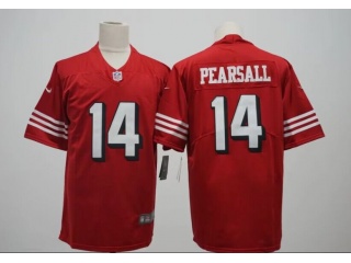 San Francisco 49ers #14 Ricky Pearsall Throwback Limited Jersey Red 