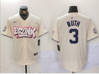 Bronx x New York Yankees #3 Babe Ruth Jersey Cream