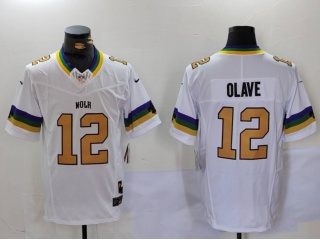 New Orleans Saints #12 Chris Olave Fashion Vapor F.U.S.E Limited Jersey White