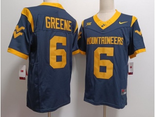 West Virginia Mountaineers #6 Garrett Greene F.U.S.E Limited Jersey Navy Blue