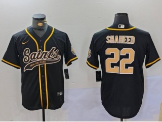 New Orleans Saints #22 Rashid Shaheed Baseball Jersey Black