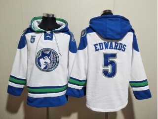 Minnesota Timberwolves #5 Anthony Edwards Hoodie White