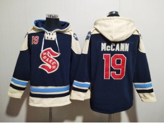 Seattle Kraken #19 Jared McCann Hoodie Navy Blue