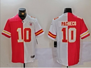 Kansas City Chiefs #10 Isiah Pacheco Split Limited Jersey White/Red