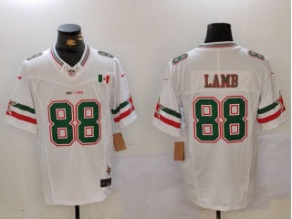 Dallas Cowboys #88 CeeDee Lamb Mexico Edition Jersey White