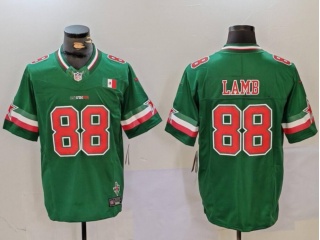 Dallas Cowboys #88 CeeDee Lamb Mexico Edition Jersey Green