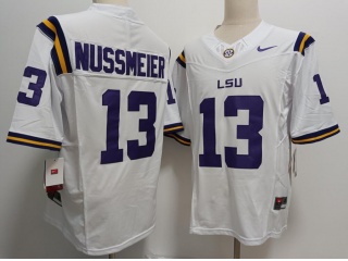 LSU Tigers #13 Garrett Nussmeier Limited Jersey White