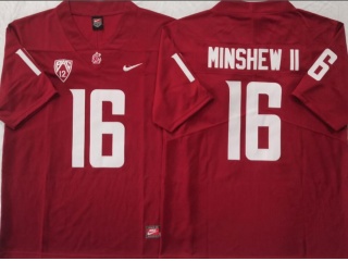 Washington State Cougars #16 Gardner Minshew II Limited Jersey Red