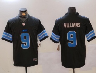 Detroit Lions #9 Jameson Williams Vapor F.U.S.E Limited Jersey Black