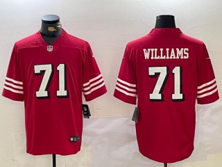 San Francisco 49ers #71 Trent Williams Color Rush Limited Jersey Red