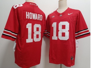 Ohio State Buckeyes #18 Will Howard F.U.S.E Limited Jersey Red