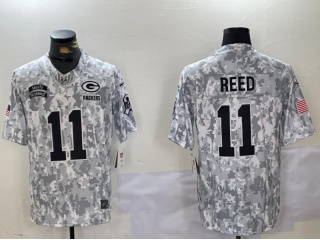 Green Bay Packers #11 Jayden Reed 2024 Salute to Service Limited Jersey Arctic Camo