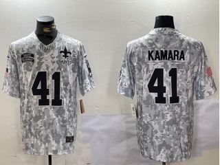 New Orleans Saints #41 Alvin Kamara 2024 Salute to Service Limited Jersey Arctic Camo