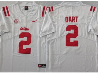 Ole Miss Rebels #2 Jaxson Dart Vapor Limited Jersey White