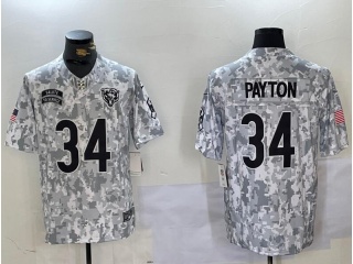 Chicago Bears #34 Walter Payton 2024 Salute to Service Limited Jersey Arctic Camo