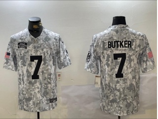 Kansas City Chiefs #7 Harrison Butker 2024 Salute to Service Limited Jersey Arctic Camo