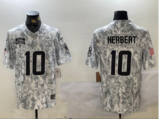 Los Angeles Chargers #10 Justin Herbert 2024 Salute to Service Limited Jersey Arctic Camo